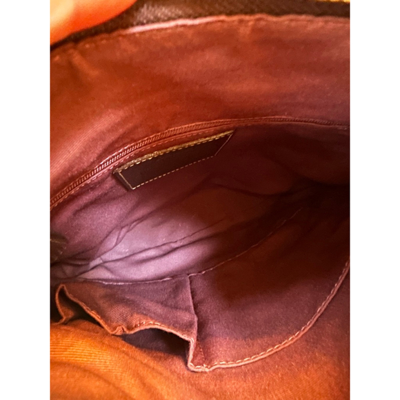 Coach Patchwork Shoulder Bag in Brown & Gold w/ Metal Hangtag - Picture 14 of 15